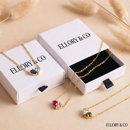 Elara necklace – personalised birthstone necklace detail