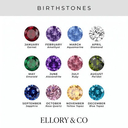 Elara necklace – personalised birthstone necklace
